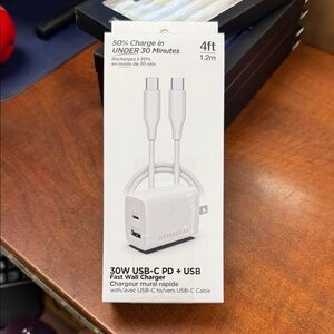 HyperGear 30W USB-C PD + USB Fast Wall Charger